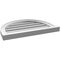 Ekena Millwork Round Top Surface Mount PVC Gable Vent: Functional, w/ 2"W x 2"P Brickmould Sill Frame, 24"W x 18"H GVPRT24X1803SF - alternate 5